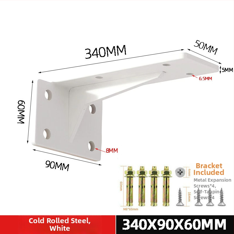 Nástenný držiak na poličky, trojuholníková podpora s neviditeľnou krátkou základňou, nosný systém pre poličky a skrinky, moderný minimalistický štýl, model c256222, studená valcovaná oceľ