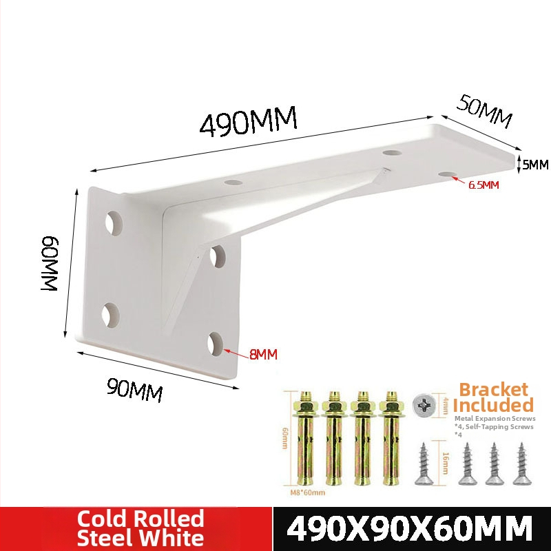 Nástenný držiak na poličky, trojuholníková podpora s neviditeľnou krátkou základňou, nosný systém pre poličky a skrinky, moderný minimalistický štýl, model c256222, studená valcovaná oceľ