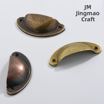 Железна антична дръжка за чекмедже с формата на черупка, Jingmao 001, леене под налягане, стил Нов китайски