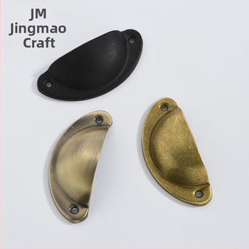 Железна антична дръжка за чекмедже с формата на черупка, Jingmao 001, леене под налягане, стил Нов китайски