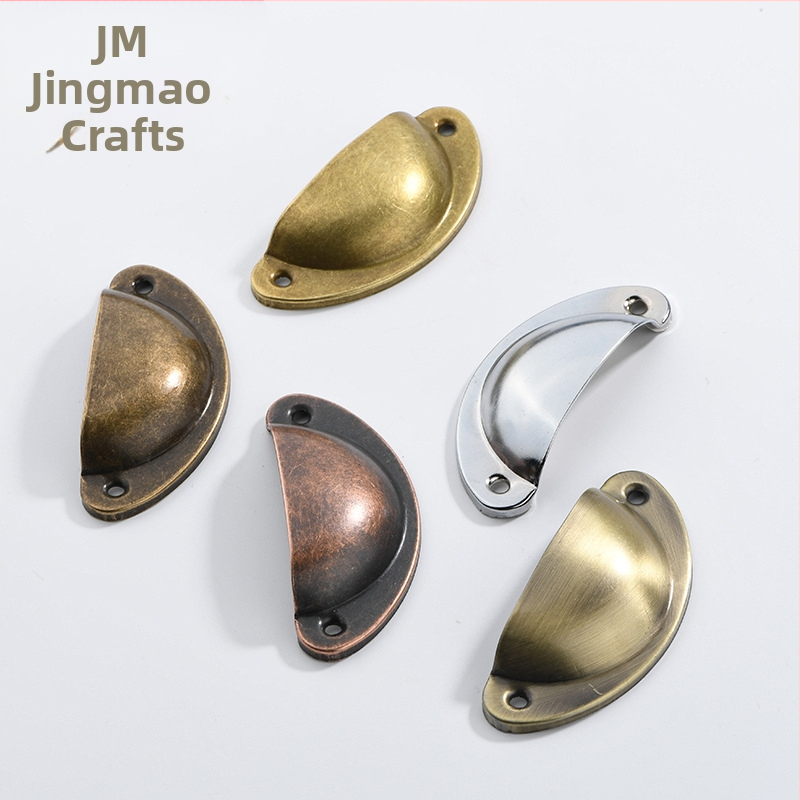 Železná antická úchytka na zásuvku s tvarom mušle, Jingmao 001, povrchová úprava liatiny, štýl Nový Čínsky štýl
