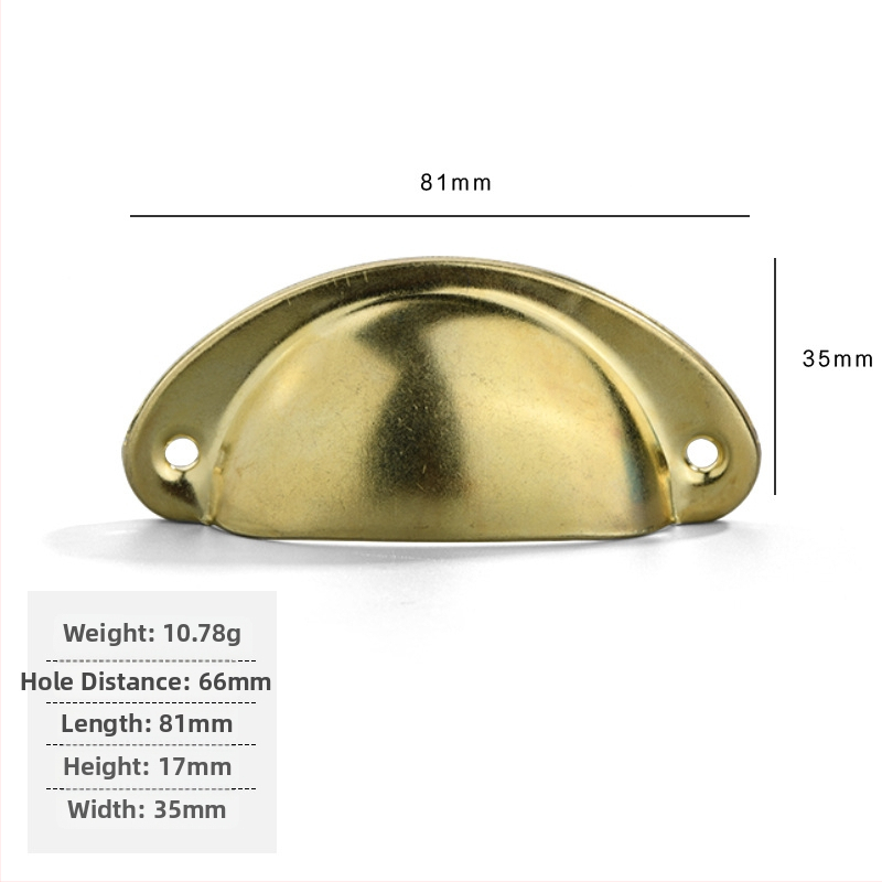 Железна антична дръжка за чекмедже с формата на черупка, Jingmao 001, леене под налягане, стил Нов китайски