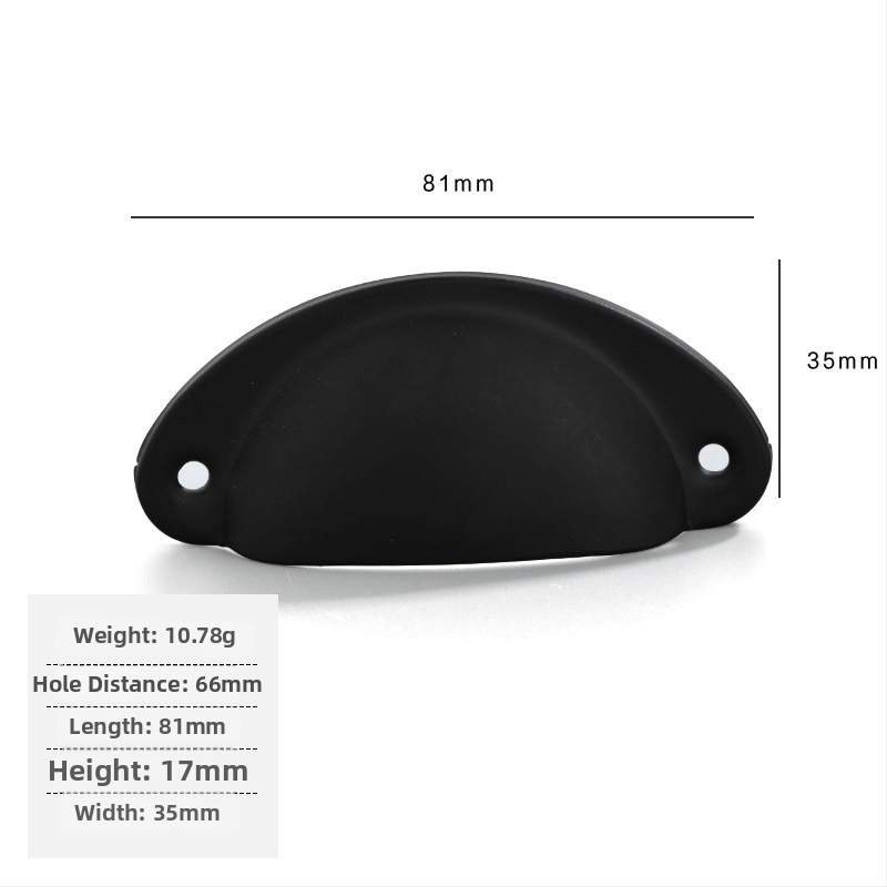 Железна антична дръжка за чекмедже с формата на черупка, Jingmao 001, леене под налягане, стил Нов китайски