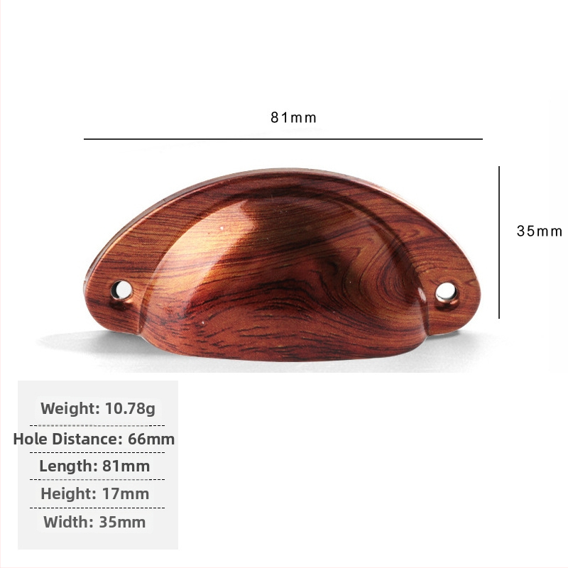 Железна антична дръжка за чекмедже с формата на черупка, Jingmao 001, леене под налягане, стил Нов китайски