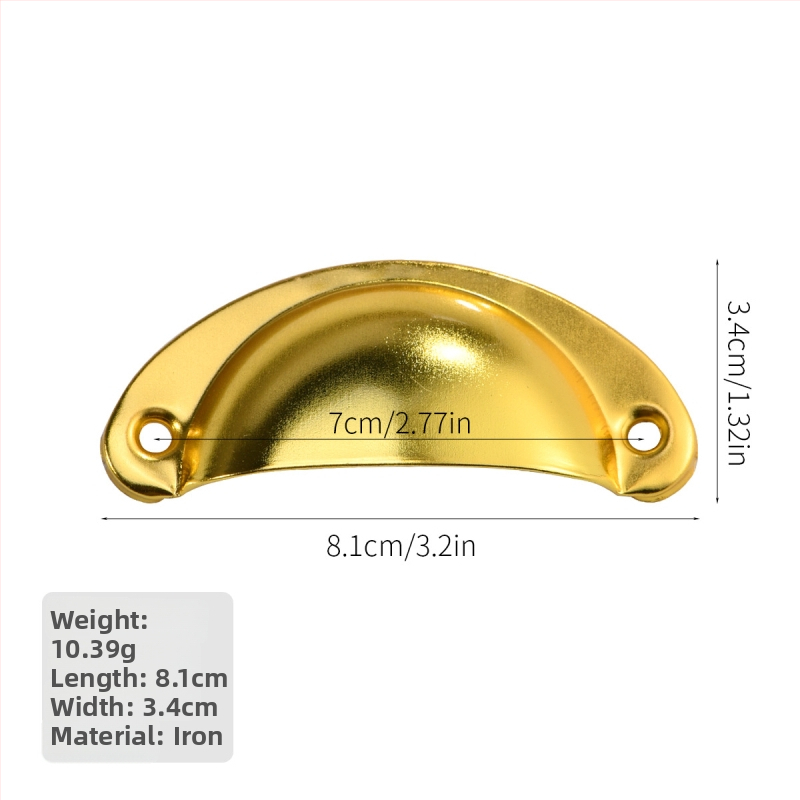 Железна антична дръжка за чекмедже с формата на черупка, Jingmao 001, леене под налягане, стил Нов китайски