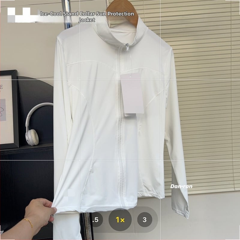 Дамско UV-защитно спортно горнище, смес регенирано целулозно влакно и спандекс, 80–90% съдържание на плат, дълги ръкави, пролет 2025