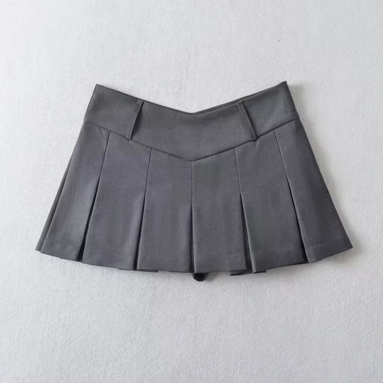 Μίνι φούστα τύπου A με smocking, κολλεγιακό στυλ, πολυεστέρας 90–95%