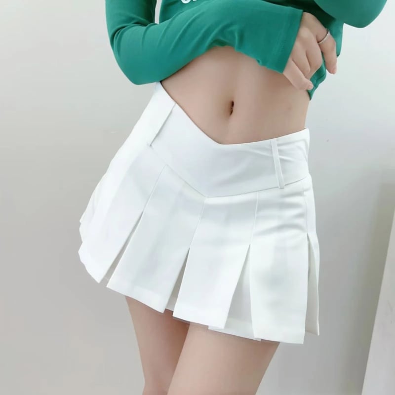 Μίνι φούστα τύπου A με smocking, κολλεγιακό στυλ, πολυεστέρας 90–95%