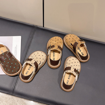 Dječje cipele s točkama od PU, Slip-On s Velcro zatvaračem, niski gležanj, protuklizna podloga