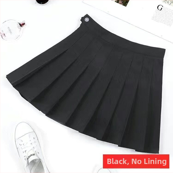 Φούστα με πλισέ, μονόχρωμο σχέδιο, κοντό μήκος, μειξή πολυεστέρα-βισκόζη, ύφασμα crepe, μάρκα Chenxin Chenyi