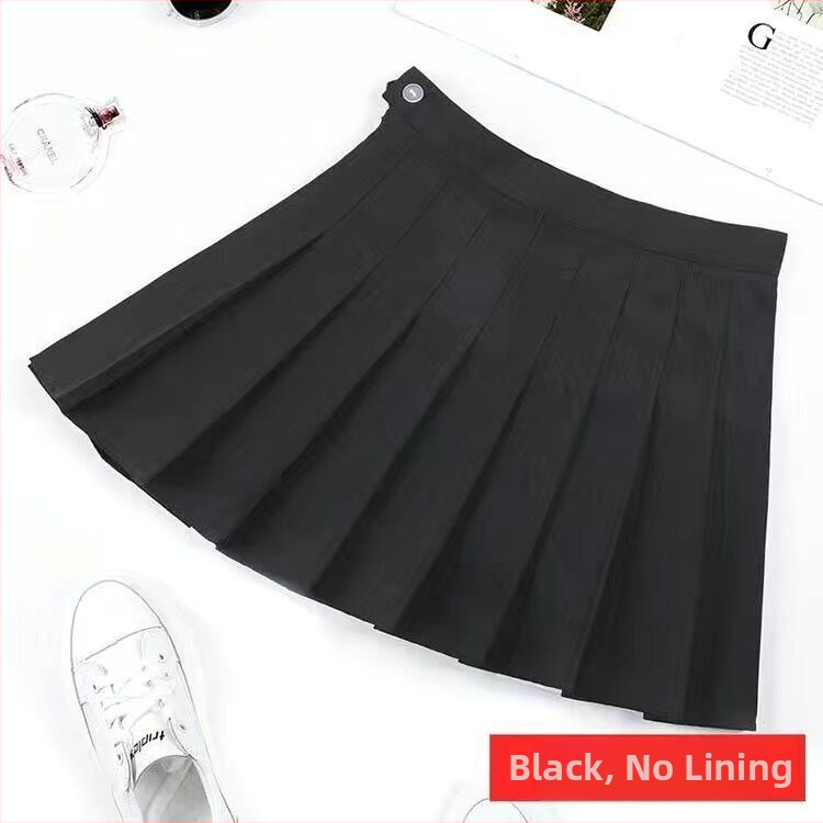 Φούστα με πλισέ, μονόχρωμο σχέδιο, κοντό μήκος, μειξή πολυεστέρα-βισκόζη, ύφασμα crepe, μάρκα Chenxin Chenyi