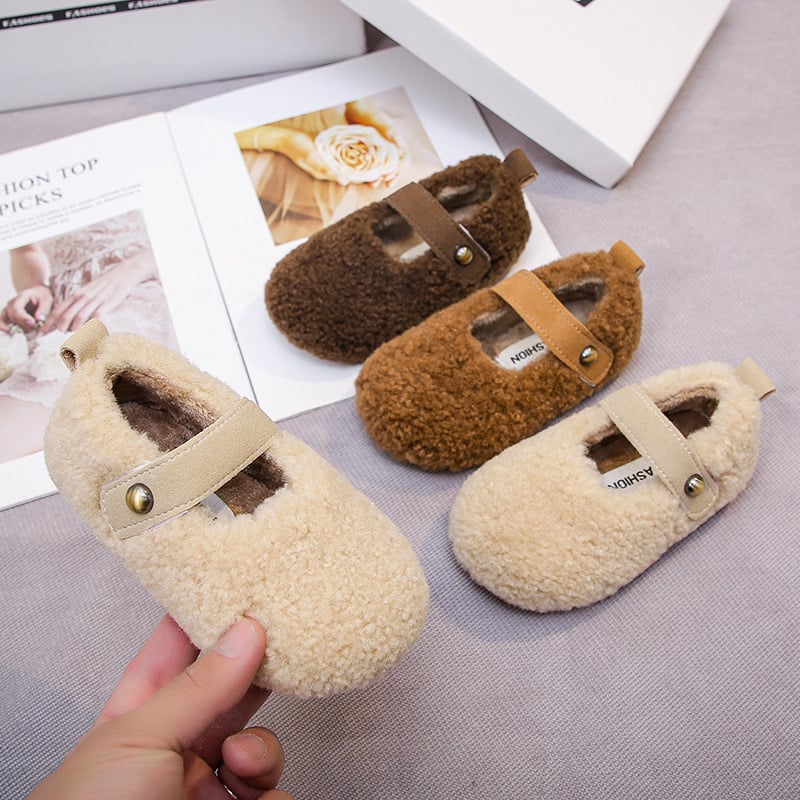 Zimske cipele za djevojčice 1–16 godina, gornji dio od umjetne kože, gumeni potplat, Velcro zatvarač, debeli potplat