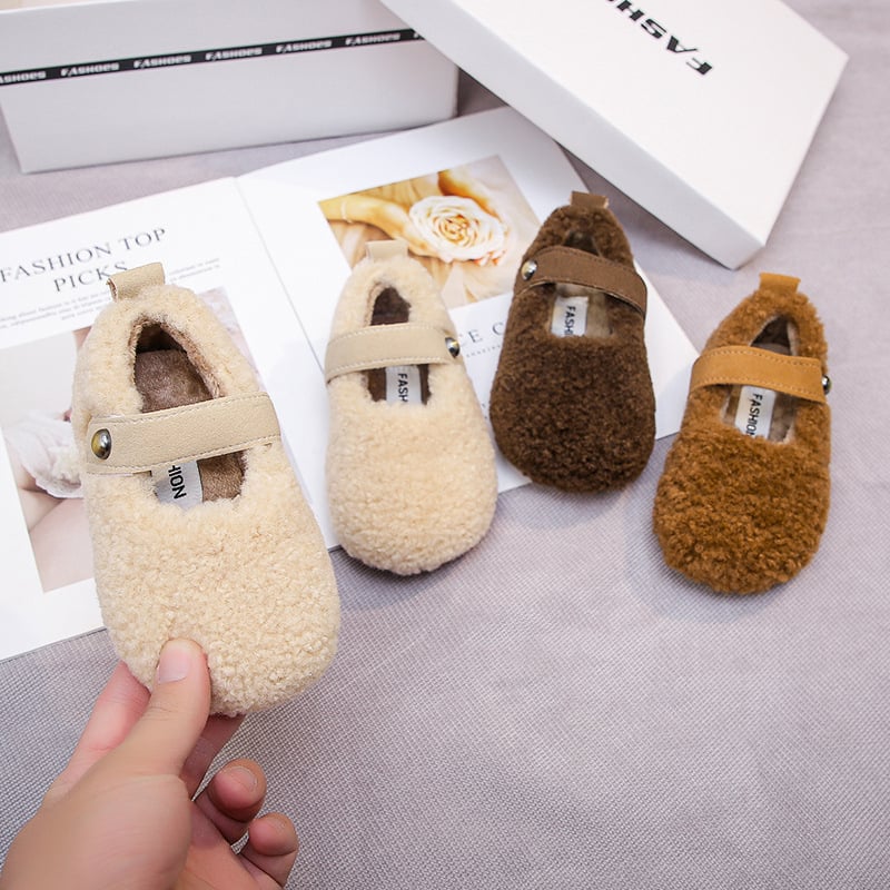 Zimske cipele za djevojčice 1–16 godina, gornji dio od umjetne kože, gumeni potplat, Velcro zatvarač, debeli potplat