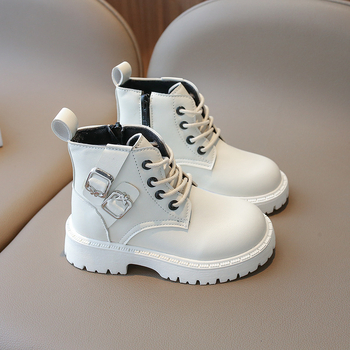 Djevojačke Martin cipele – korejski stil, PU gornji dio, plastična potplata, bočni zatvarač