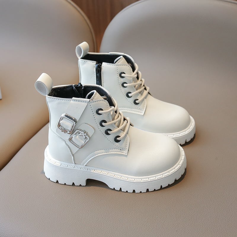 Djevojačke Martin cipele – korejski stil, PU gornji dio, plastična potplata, bočni zatvarač