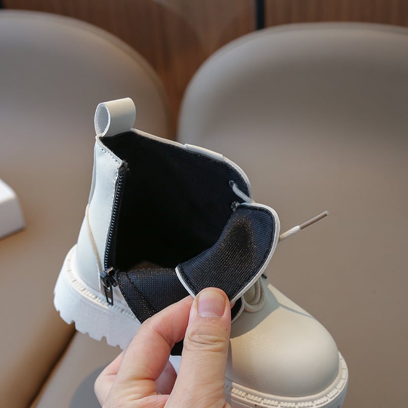 Djevojačke Martin cipele – korejski stil, PU gornji dio, plastična potplata, bočni zatvarač