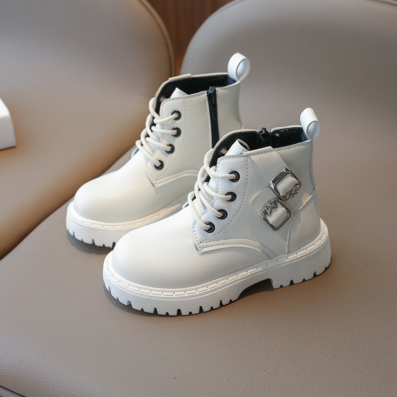 Djevojačke Martin cipele – korejski stil, PU gornji dio, plastična potplata, bočni zatvarač