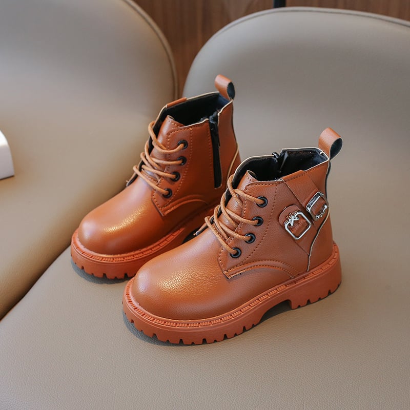 Djevojačke Martin cipele – korejski stil, PU gornji dio, plastična potplata, bočni zatvarač