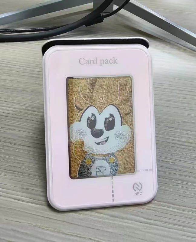 Θήκη καρτών με οθόνη ηλεκτρονικού μελανιού και μαγνητική βάση προβολής οθόνης για iPhone και Android smartphones