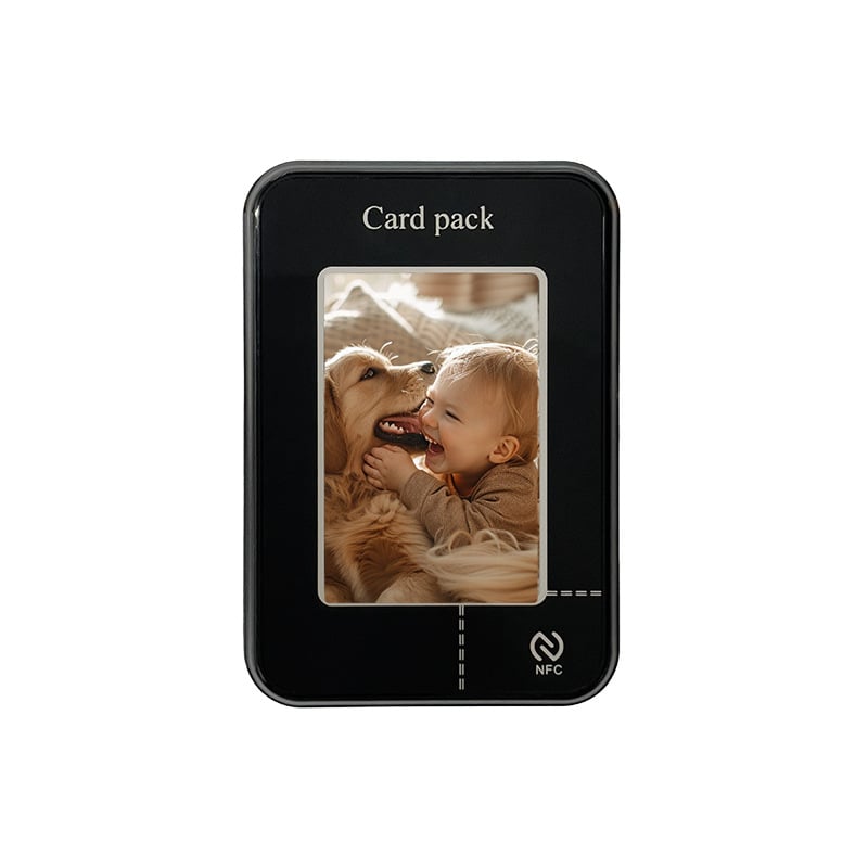 Θήκη καρτών με οθόνη ηλεκτρονικού μελανιού και μαγνητική βάση προβολής οθόνης για iPhone και Android smartphones
