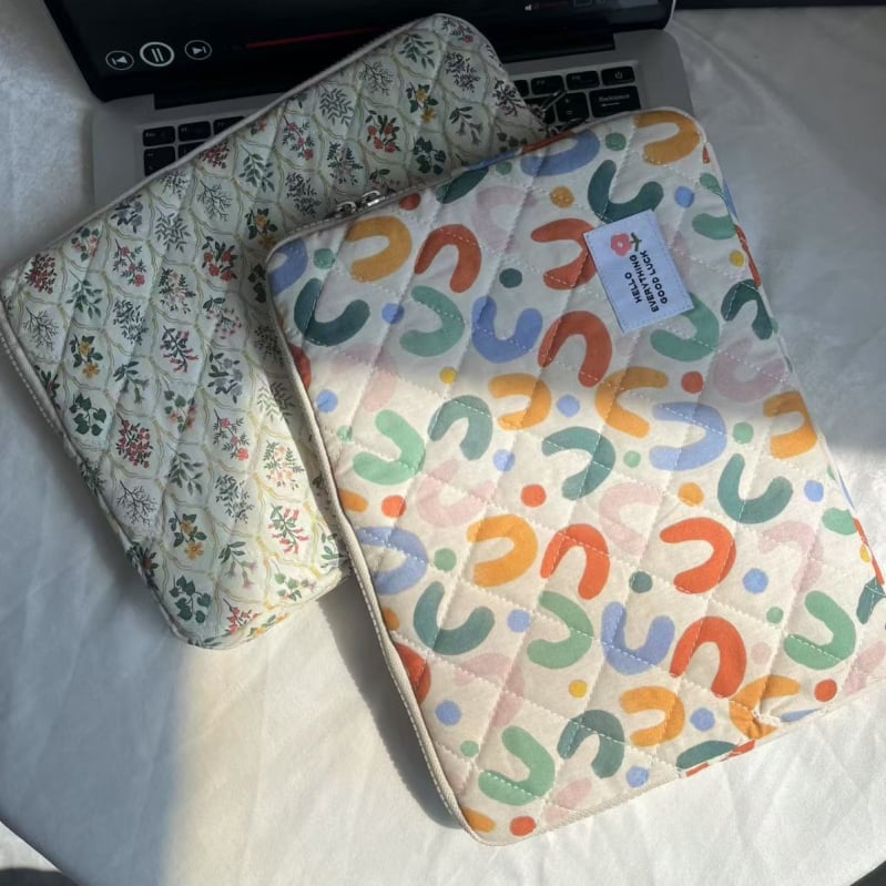 Lagana futrola za prijenosno računalo s izšivenom mašnicom i pamukom u unutrašnjosti, ultra lagana, kompatibilna s Apple/Huawei/Xiaomi