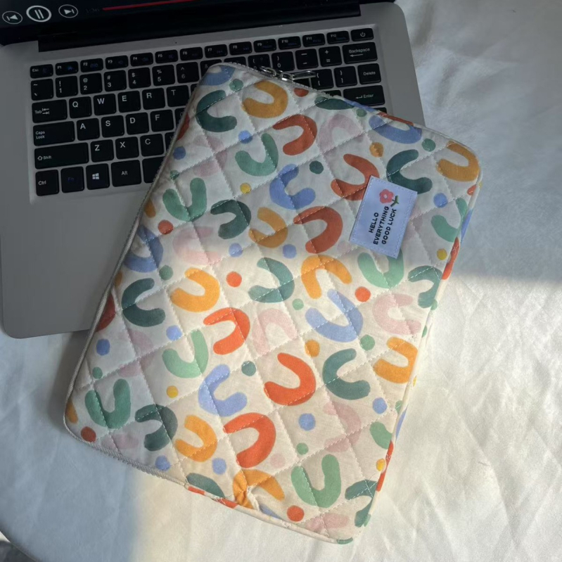 Lagana futrola za prijenosno računalo s izšivenom mašnicom i pamukom u unutrašnjosti, ultra lagana, kompatibilna s Apple/Huawei/Xiaomi