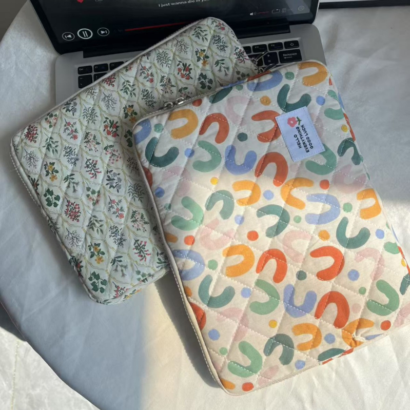Lagana futrola za prijenosno računalo s izšivenom mašnicom i pamukom u unutrašnjosti, ultra lagana, kompatibilna s Apple/Huawei/Xiaomi