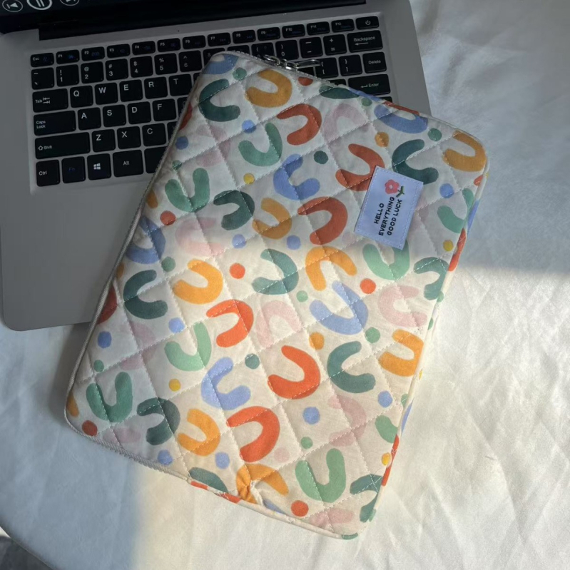 Lagana futrola za prijenosno računalo s izšivenom mašnicom i pamukom u unutrašnjosti, ultra lagana, kompatibilna s Apple/Huawei/Xiaomi