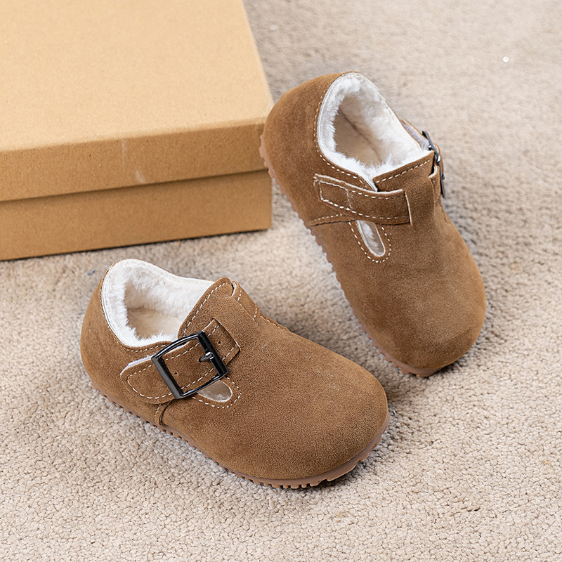 Dječje zimske čizme s kopčanjem, gornji dio od umjetne kože, gumeni đon, debeli dizajn, uzrast 1–12 godina