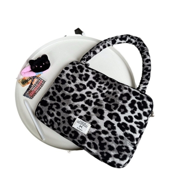 Geantă laptop pentru femei, compartiment pentru tabletă, material din bumbac, iarnă 2024