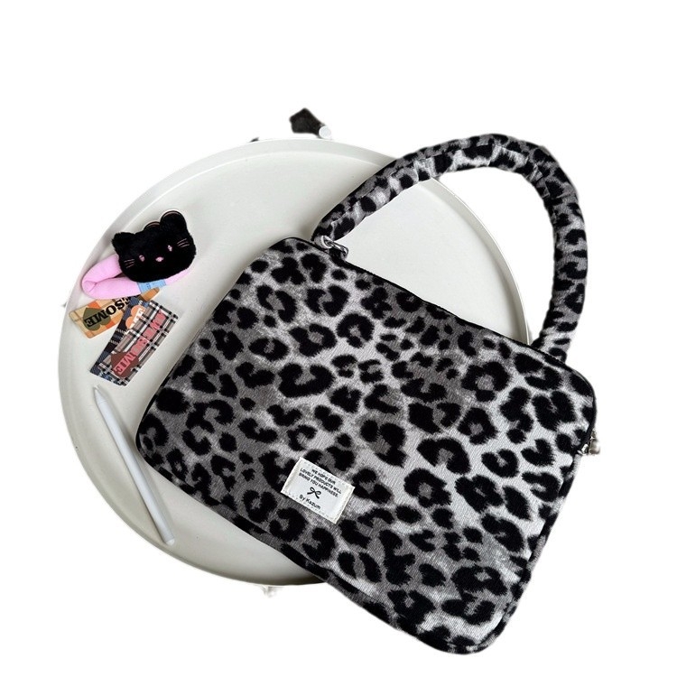 Geantă laptop pentru femei, compartiment pentru tabletă, material din bumbac, iarnă 2024