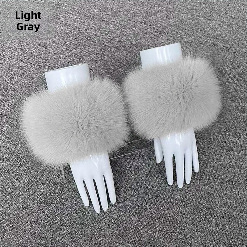Unisex μανσέτες καρπού από συνθετική γούνα, κορεατικό στυλ, για χειμώνα/φθινοπώρο, μάρκα Yimo