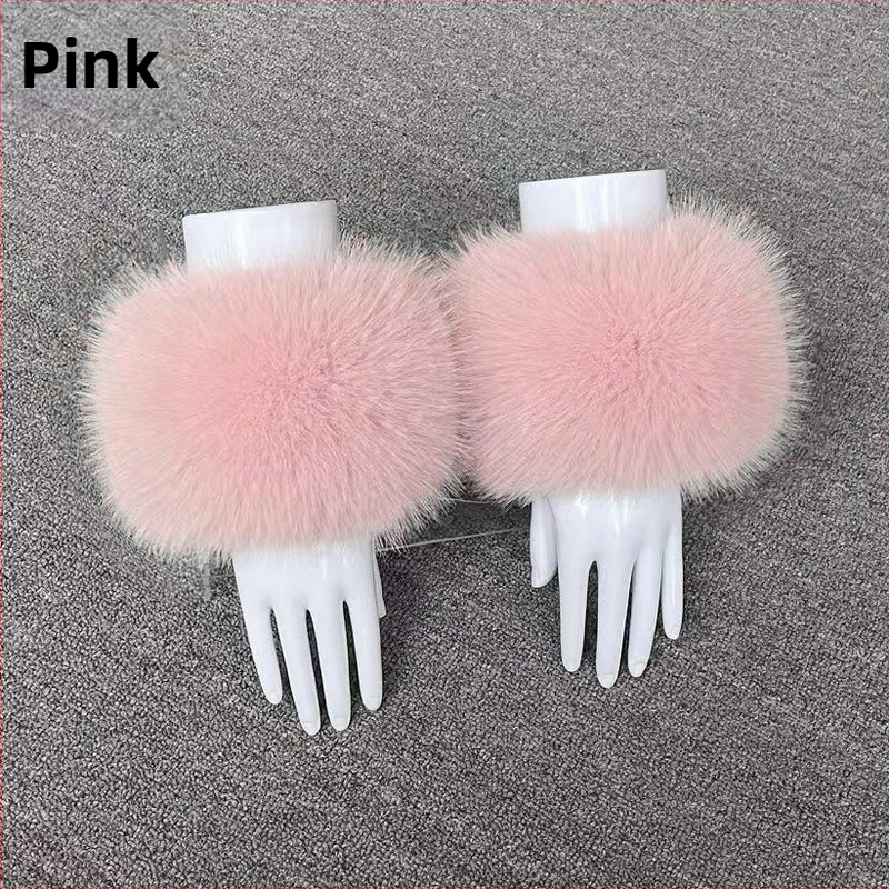 Unisex μανσέτες καρπού από συνθετική γούνα, κορεατικό στυλ, για χειμώνα/φθινοπώρο, μάρκα Yimo