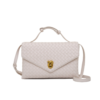 PU materijalna envelope-klutch torba s zaključavanjem, unutarnji džep sa zipom, poliester podstava