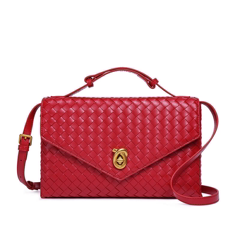 PU materijalna envelope-klutch torba s zaključavanjem, unutarnji džep sa zipom, poliester podstava