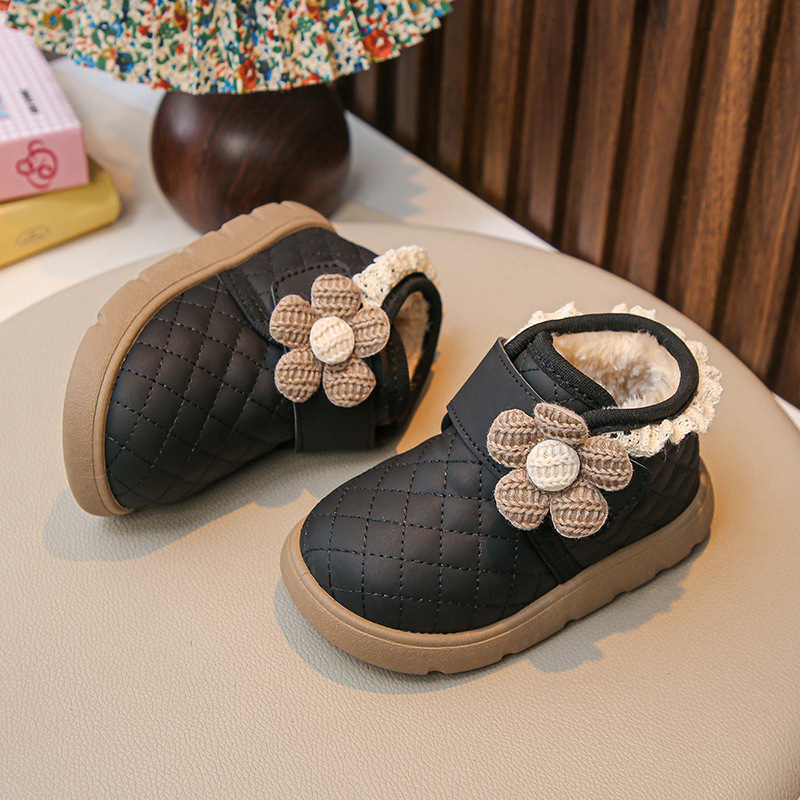 Zimske čizme do gležnja za djevojčice s fleece unutrašnjosti, gornji dio od mikrovlakna, gumena potplat, niski gležanj, antibakterijske i otporne na hladno