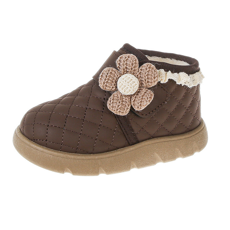 Zimske čizme do gležnja za djevojčice s fleece unutrašnjosti, gornji dio od mikrovlakna, gumena potplat, niski gležanj, antibakterijske i otporne na hladno