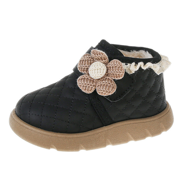 Zimske čizme do gležnja za djevojčice s fleece unutrašnjosti, gornji dio od mikrovlakna, gumena potplat, niski gležanj, antibakterijske i otporne na hladno