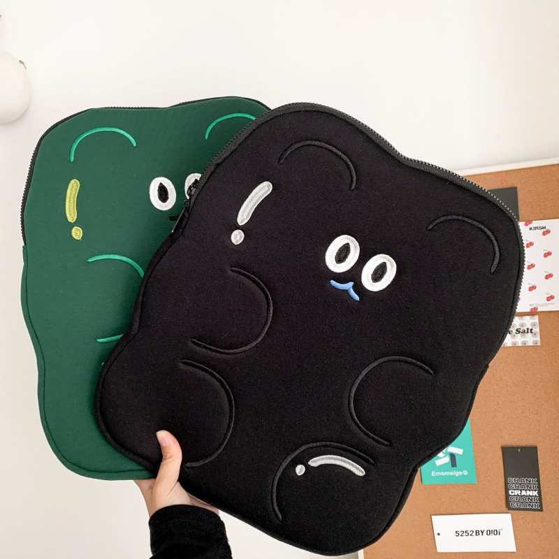 Husă de protecție pentru iPad cu model urs – textil, respirabilă, ultraușoară, rezistentă la uzură, căptușeală din piele întoarsă