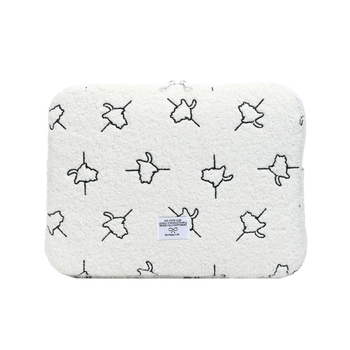 Obal na notebook s proti krádeži a skladacím dizajnom, fleece vonkajšok, polyesterová podšívka, zvierací vzor, unisex