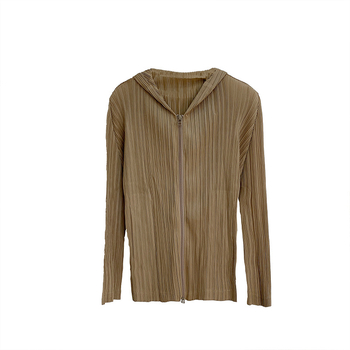 Jakna od poliestera s printom, slobodan kroj, V-izrez