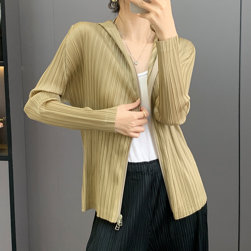 Jakna od poliestera s printom, slobodan kroj, V-izrez