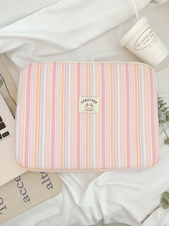 Najlon torba za prijenosno računalo i torbica za tablet s prugastim uzorkom, protiv krađe, unisex, podstava od poliestera, street fashion