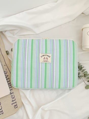 Najlon torba za prijenosno računalo i torbica za tablet s prugastim uzorkom, protiv krađe, unisex, podstava od poliestera, street fashion