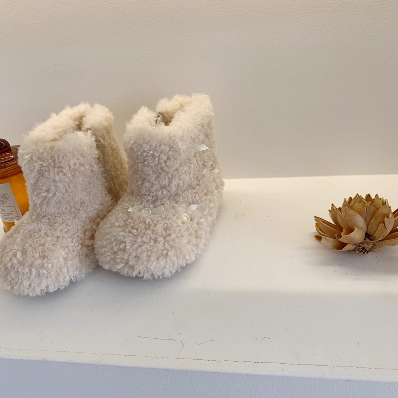 Ghete de gleznă pentru fete, stil coreean, pluș, Kui xi, pentru copii 1–12 ani (1–3 ani, 4–6 ani, 7–12 ani)