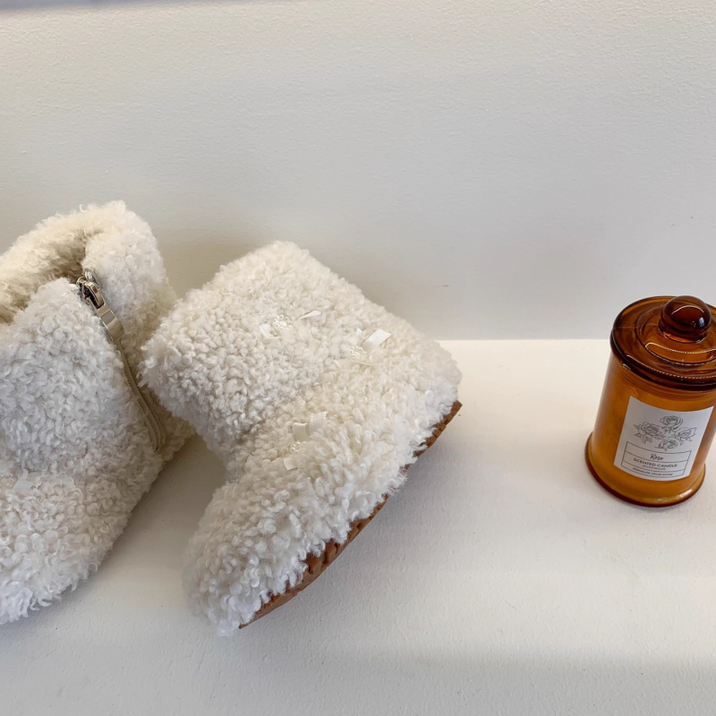 Ghete de gleznă pentru fete, stil coreean, pluș, Kui xi, pentru copii 1–12 ani (1–3 ani, 4–6 ani, 7–12 ani)