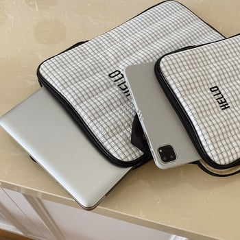 Najlon torbica za laptop u korejskom stilu, s uzorkom slova, za studentski stil, s podstavljenom unutrašnjošću, olakšava nošenje