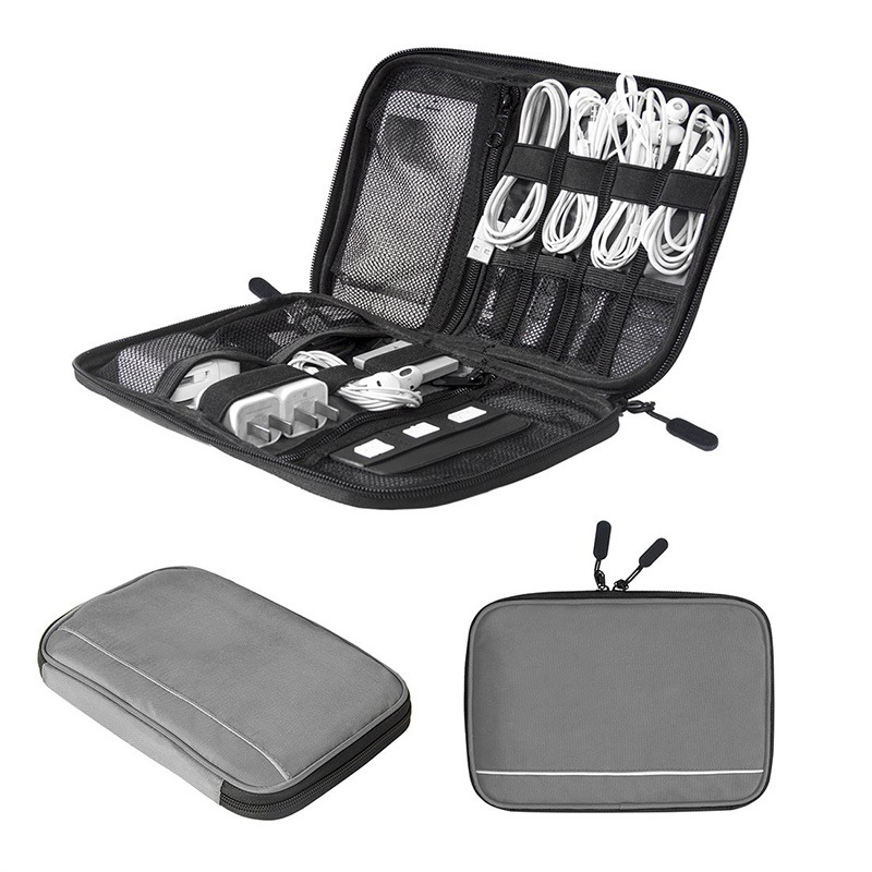 Geantă de depozitare pentru tabletă și dispozitive, pentru călătorii și cabluri/încărcătoare — Rezistentă la apă, Rezistentă la uzură, Protecție la șocuri, Ușoară, Pentru ambele sexe