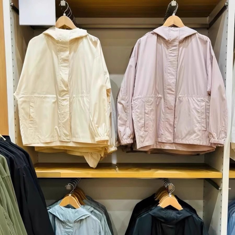 Дамско яке с качулка за UV защита, UPF30+, дълги ръкави, цип отпред, лека полиестрова материя