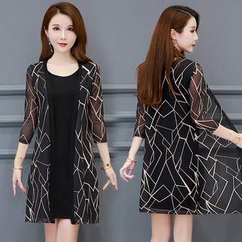 UV защита мрежест кардиган тип шал, три четвърти ръкав, Vinylon, Хараджуку стил